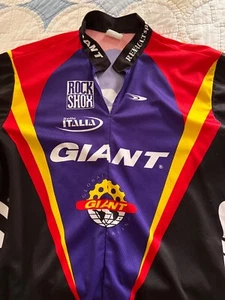 Vtg Giant Cycling Jersey Mens Large Multi Color Short Sleeve Renault RACEFACE - Picture 1 of 3