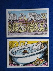 R. CRUMB  MR NATURAL POSTCARDS #156 & 158  DENIS KITCHEN PUBLISHING  2002 - Picture 1 of 1