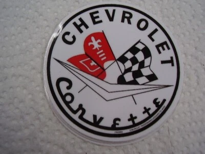 CHEVROLET CORVETTE   EARLY   LOGO    VINLY STICKER  3 INCH Foto 1 de 2