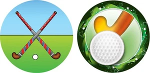 HOCKEY TROPHY CENTRES - 2.5cm Fits Trophies & Medals, Sports Acrylic Inserts - Picture 1 of 3