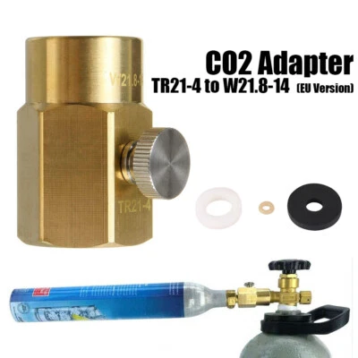 CO2 Adapter zur Befüllung von W21.8-14 Refill für Soda Wassersprudler Messing DE - Bild 1 von 4