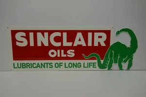 SINCLAIR DINO EINSEITIGES GESTANZTES SCHILD 8" H X 23" MIT TOLLEN FARBEN & GRAFIKEN - Bild 1 von 3