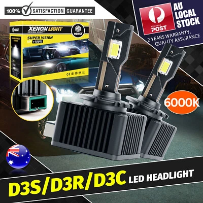 2pcs D3S LED Headlight Bulbs For Mercedes-Benz CLA250 2014-2016 High & Low Beam - image 1 of 4