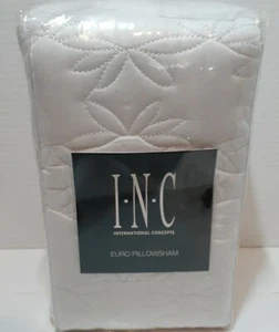 International Concepts Camila Euro Quilted Pillowsham Light Gray Grey 26"x26" - Picture 1 of 11