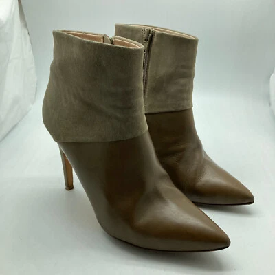 Botines Colección J Crew Cuero y Gamuza Tacones Empedrados Estilo 02973 Foto 1 de 4