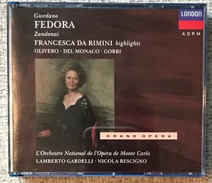 GIORDANO "FEDORA" 1969 2 CDS VG+ OLIVERO, DEL MONACO, GOBBI + ZANDONAI EXCERPTS - Picture 1 of 1