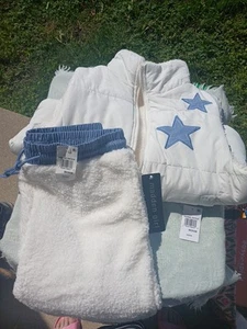 madden girl 2 pc. sherpa sweats and vest sz med - Picture 1 of 5