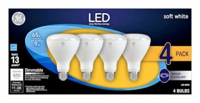 LED Reflector Light Bulbs,R30,Frosted Soft White,9 Watt,650 Lumens,4-Pk. - 93129 - Image 1 of 1