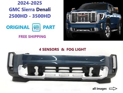 2024 2025 GMC Sierra 2500HD 3500HD 2500 3500 Denali 前保险杠倾盆 蓝色 6 — 第 1/4 张图片