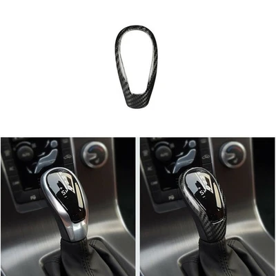 Real CARBON FIBER Gear SHIFT KNOB TRIM COVER For Volvo S60 V60 XC60 2013-2017 - Image 1 of 4