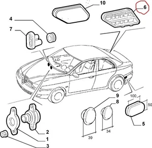 ALFA ROMEO 156 PRESA D'ARIA DX INTERNA BAULE ORIGINALE 60815238 - Imagen 1 de 8