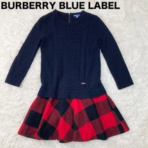 Burberry Blue Label Knee-Length Dress Check Red/Black 38/M(US:S) 042709d - Picture 1 of 24