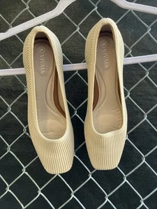 Vivaia Melody Chunky Square Toe Comfort Heels - Nude Peach - EU 39 - Bild 1 von 8