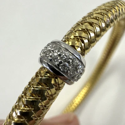 Roberto монета 18K желтое золото гибкая сетка бриллиант рубин Primavera браслет - Изображение 1 из 4