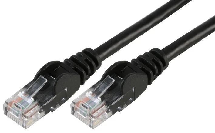 PRO SIGNAL - Kabel Ethernet Patch Cat5e UTP 1m Hitam dengan Penyambung Snagless - Image 1 of 1