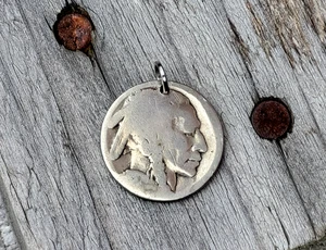 Buffalo Indian Head Nickel Coin Jewelry Pendant Charm Vintage Antique - Picture 1 of 4
