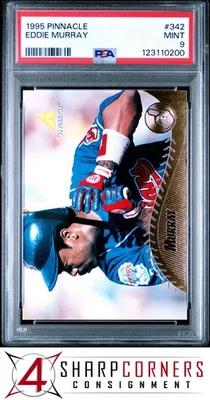 1995 PINNACLE NO342 ЭДДИ МЮРРЕЙ ИНДЕЙЦЫ HOF POP 3 PSA 9 - Изображение 1 из 2
