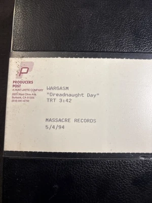Wargasm Dreadnaught Day Promotional Video Massacre Records 5/4/94 - Imagem 1 de 4
