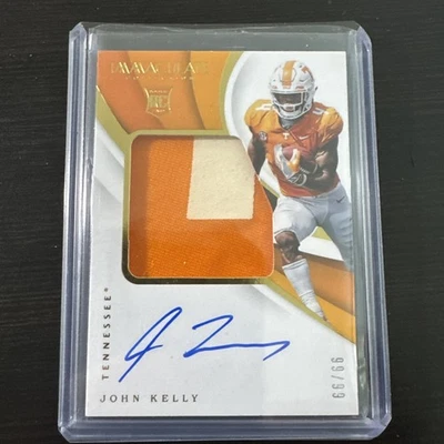 2018 IMMACULATE JOHN KELLY 135 MINT AUTOGRAPH JERSEY NUMBER RC 99/99 TENNESSEE - Image 1 of 3