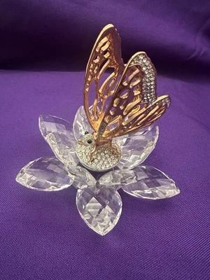 Swarovski Crystal In Flight Series Butterfly Gold Figurine - Image 1 of 4