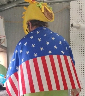 Patriotic Cape - USA Flag Design - Costume - OSFM - Image 1 of 3