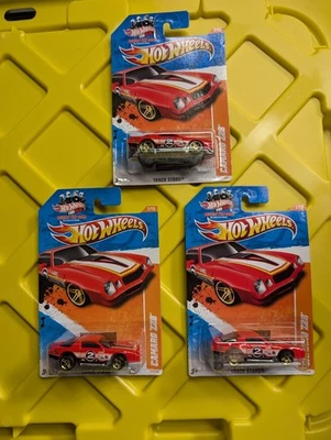 Hot Wheels #72 Camaro Z28 2011 rojo, Track Stars 7/15, fundido a presión - nuevo sellado Foto 1 de 4