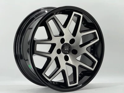 Ruedas Lexani de 20" 4 piezas estilo NOVA negro brillante y acabado cepillado 5X114,3 ET 38 Foto 1 de 4