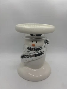 Bath & Body Works Snowman 3-Wick Candle Holder Pedestal - Picture 1 of 5