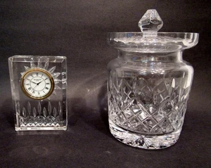 MX LOT OF 2 LEAD CRYSTAL PIECES ONE LG ROGASKA BISCUIT JAR ONE WATER (EZS003423) - Picture 1 of 12