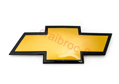 Front Bowtie Emblem Gold Black Fit 2011-2014 Silverado 2500HD 3500HD PT 22829420 - Image 1 of 4