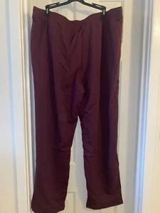 DENIM & CO Active Pull-on Straight Leg Knit Pants BURGUNDY sz XL - Imagen 1 de 2
