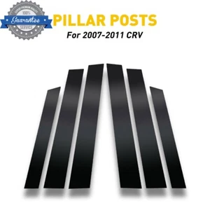 6pcs Window Pillar Door Posts Trim Cover Set Black 4dr 2007-2011 For Honda CRV - Imagen 1 de 12