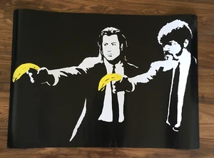 Banksy - Pulp Fiction Poster  From  The Art of Banksy London UK Exhibition - Picture 1 of 9
