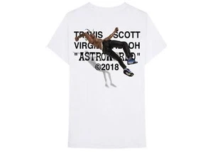 "TRAVIS SCOTT Astroworld C/O Virgil Abloh BLANCA ""Por un hilo"" Camiseta XL - Imagen 1 de 6