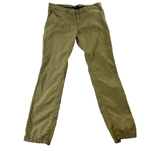 Chinos ajustados 7 For All Mankind 34 32 * Pantalones marrón tostado puño elástico - Imagen 1 de 12