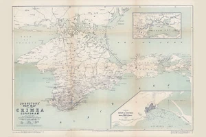 1855 Map of Crimea Ukraine - Picture 1 of 4