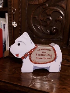 A Sainsbury S Biscuit Tin. Scottie Dog Shape. Vgc - Picture 1 of 5
