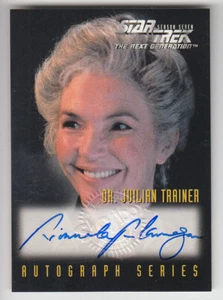 FIONNULA FLANAGAN 1999 SKYBOX STAR TREK TNG AUTO AUTOGRAPH #A11 JUILIAN TRAINER - Picture 1 of 1