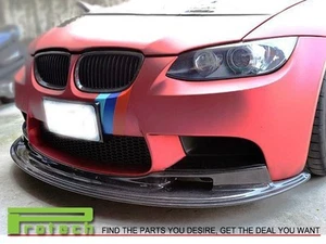 AK II Style Carbon Fiber Front Bumper Add on Lip fOR BMW 2008-2013 E92 E93 M3 - Foto 1 di 2