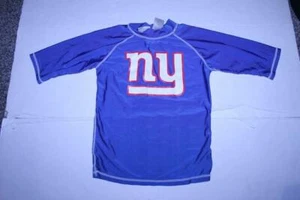 Camisa de natación de compresión manga 3/4 de los New York Giants para jóvenes (10/12) (azul) NFL Off - Imagen 1 de 2