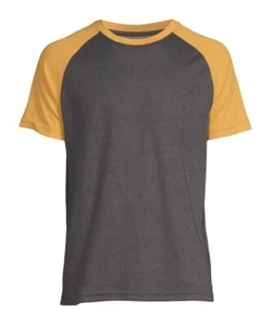 Medium (38-40) Men's Raglan Tee with Short Sleeves - Yellow - Picture 1 of 6