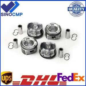 4x Pistons & Rings Set A2820301500 A2820300700 for 19-22 Benz A200 M282.914 1.3T - Picture 1 of 9