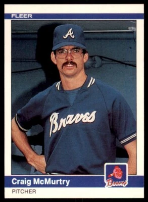 1984 Fleer Craig McMurtry Rookie . Atlanta Braves #184 - Image 1 of 2