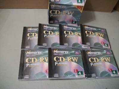 Memorex CD-RW 白金 650 MB 可录制 7 张光盘 全新 — 第 1/4 张图片