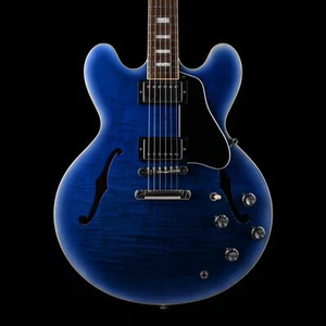Pre Owned Gibson Mod ES-335 Figured Blue Brink Blast with OHSC - Picture 1 of 18