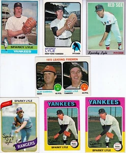 20 + SPARKY LYLE different cards lot 1970 - 2008 Red Sox Yankees Phillies - Picture 1 of 3