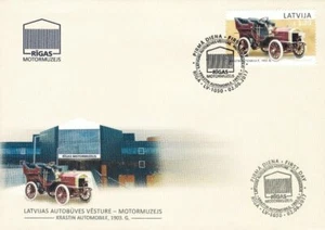Latvia 2017 (08) Latvia automotive history - Krastin automobile, 1903 (u. fdc) - Picture 1 of 1