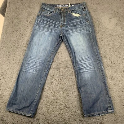 Guess Mens Jeans 34x29* Baggy Blue Dean Y2K Faded Streetwear Whiskers Denim - Image 1 of 4