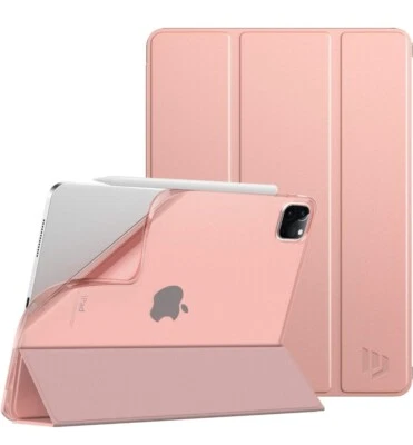 iPad Pro 12.9" Case 2020 Slim Smart Shell Stand Folio Cover Frosted Back Rose Go - Image 1 of 4