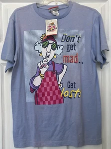 Vintage 1990s Hallmark Maxine T-Shirt S Humor Cotton "Don't get mad..." - Picture 1 of 6